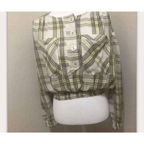 New Free People It’s The Good Life Plaid Top Size XS - Picture 5 of 8